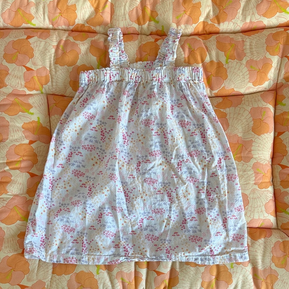 H&M White and Pink Floral Kids Dress